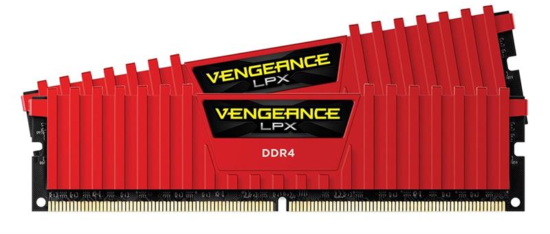 Ram Corsair Vengeance LPX 16GB (2x8GB) DDR4 2400MHz C14 (CMK16GX4M2A2400C14R) RED _1118KT